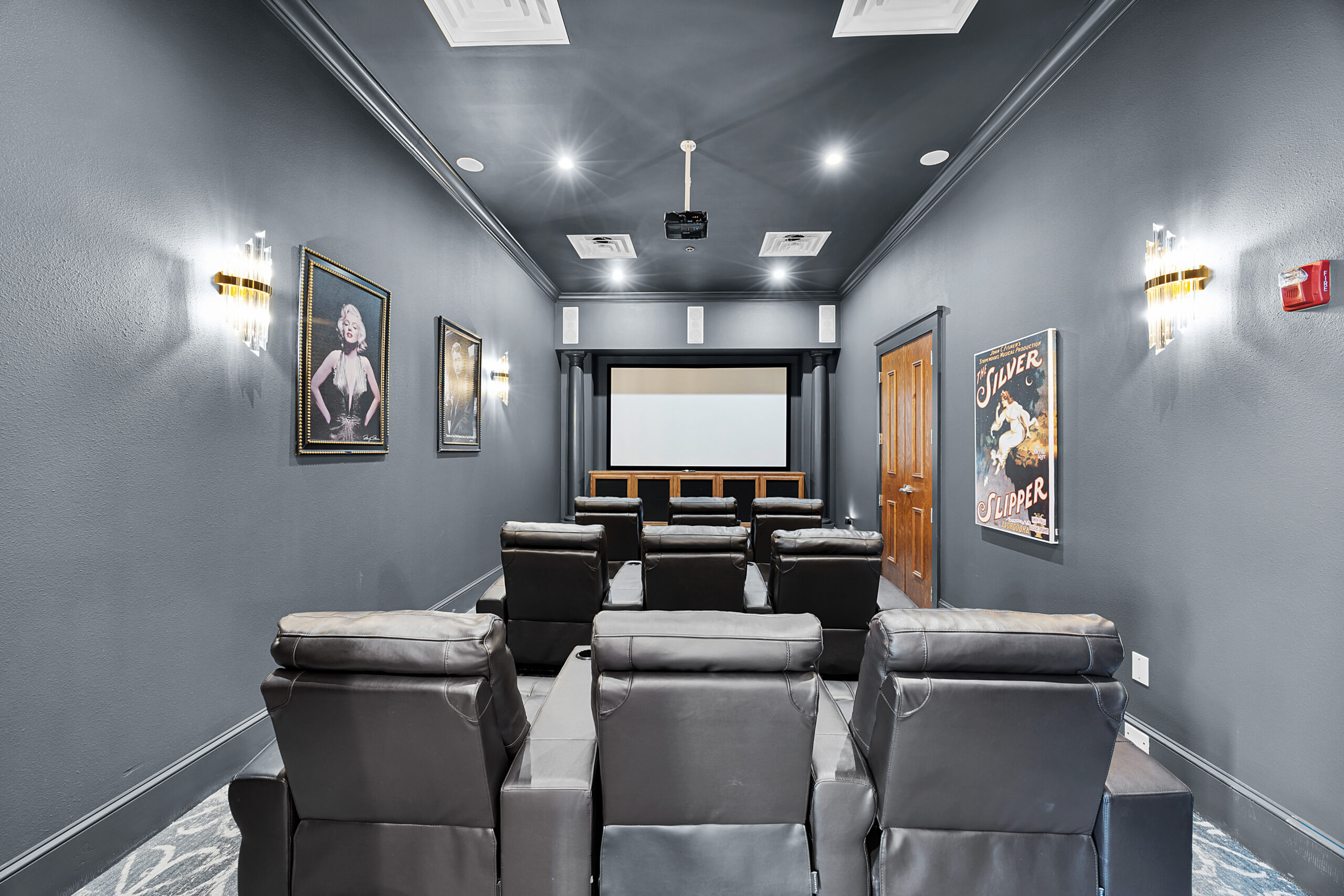 Movie theatre with stadium seating